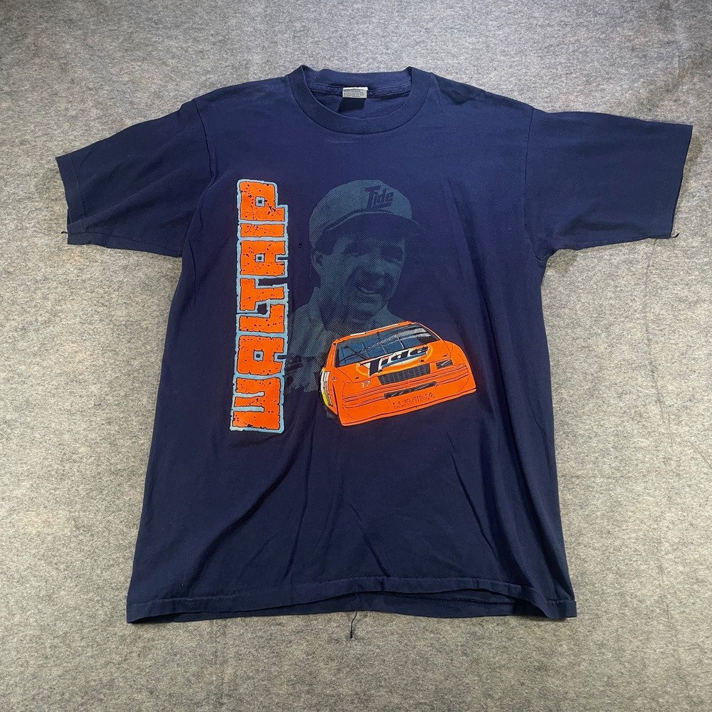Vintage Darrell Waltrip NASCAR Shirt Mens Large Tide Racing Single Stitch 90s